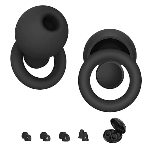 Quite Silicone Earplugs Soft Reusable with Storage Case, Noise Reducing Ear Plugs for Sleeping, Travel, Work, Concerts & Swimming, Comfortable Noise Cancelling Earplugs