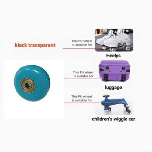 Suitcase Repair Wheels 56x24mm Plastic Core Suitcase Repair Wheels(Blue) — view 3