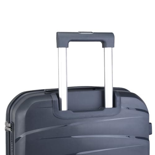 DK Luggage 28" Large Lightweight Hardshell PP Luggage with 4 Wheels Suitcase N52 (Dark Grey, Large) — view 3