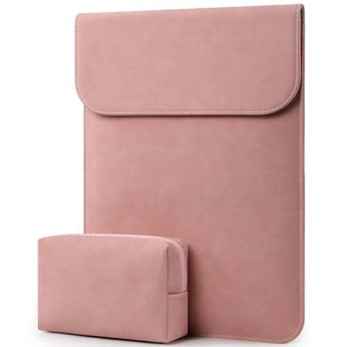 HYZUO 15 Inch Laptop Sleeve Case Bag for MacBook Air 15 M5, Pink