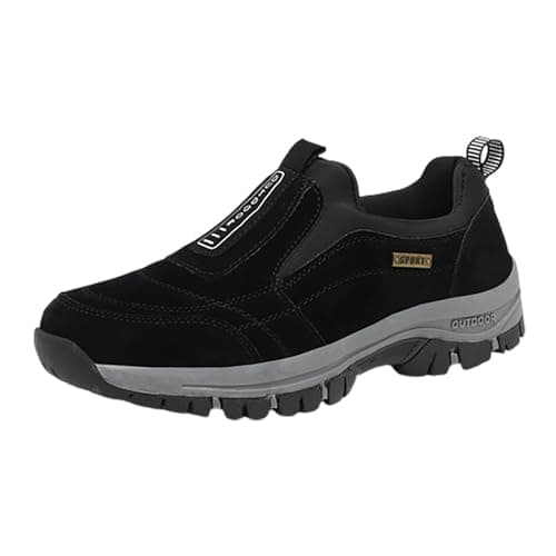 BIISDOST Orthopaedic Shoes Men's Slip On Walking Shoes with Arch Support, Lightweight Outdoor Shoes, Lightweight Work Shoes, Trainers, Outdoor Hiking Shoes, Waterproof, Extra Wide Canvas Shoes