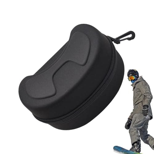 Ski & Snowboard Goggle Hard Case – Shockproof Water Resistant EVA Shell with Zipper | Lens Scratch Protection & Dustproof Storage Box for Travel | Winter Sports Goggles, Swim & Safety Glasses Organise