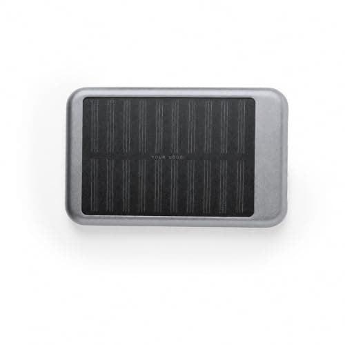 Sawfish Personalised Power Bank Diuk Bamboo Solar Power Bank 10000mAh with 5W Wireless Charging, Dual USB Outputs, USB-C and Micro USB Inputs