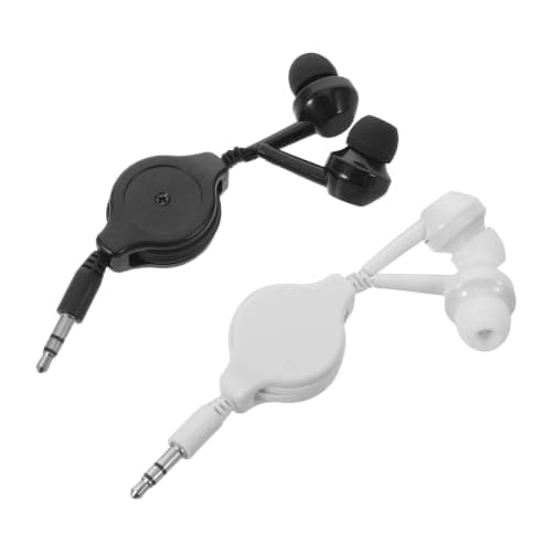 Hemobllo 2pcs MM Plug Wired Earbuds Retractable Earphones for Daily Travel