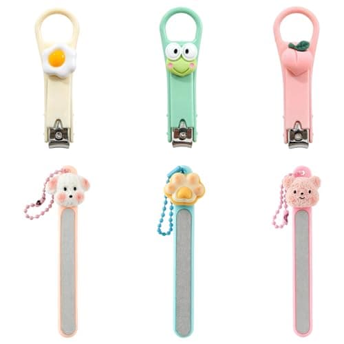 6 PCS Kids Nail Clipper Set, Farbige Childrens Nail Clippers for Thick Toenails and Foot Care, Diamond Nail File for Daily Personal Hygiene Maintenance and Travel Nail Maintenance