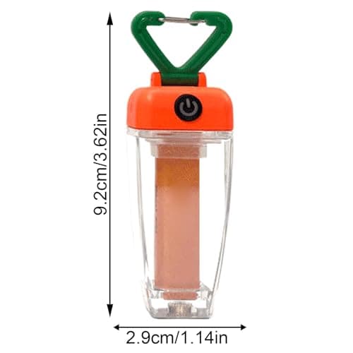 Travel Adventure Lantern - Carrot Shaped Torch, Compact Travel Torch, Rechargeable Field Light, Carrot Shaped Night Hiking Lantern | Slim LED Unit for Picnic Cycling Running Yard Tasks — view 6