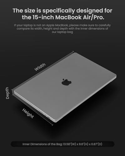 tomtoc Slim Laptop Sleeve for 15-inch MacBook Air M5/A3448 2026, M4/A3241 — view 3