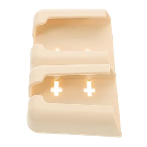 Ciieeo Car Dashboard Phone Holder Beige Adhesive Plastic Dash Mount for Car, Secure Easy Installation, Does Not Obstruct Charging Ports