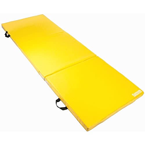 Komodo Tri Folding Yoga Mat 6ft Padded Pilates Floor (Yellow) — view 2