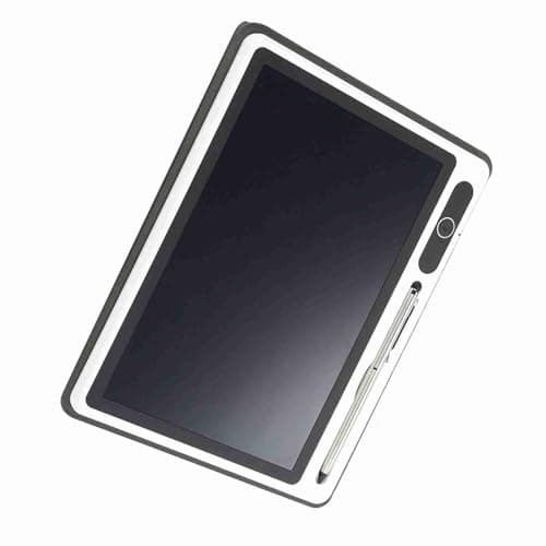 ZDETGU Electronic Notepad LCD Writing Tablet 9 Inch with Faux Leather Case Flexible Pressure-Sensitive Screen, 100000+ Uses, Portable Reusable Drawing Pad for Office School Notes (Black (with