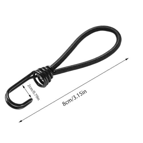 Bungee Cords - Small Elastic Camping Tent Bungee Straps, Outdoor Travel Short Bungee Cords | Lightweight Tarp Rope with Hook for Hiking, Climbing, Backpacking — view 6