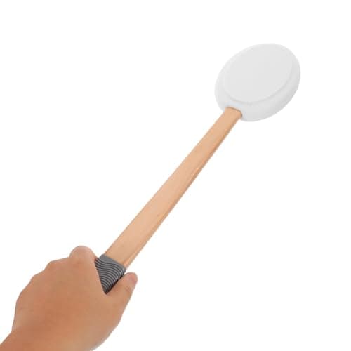 GLEAVI Back Lotion Applicator Body Moisturiser Brush, Wooden Eva Self-Tanning Applicator, White, Ergonomic Handle, for Seniors, Travel Body Care Routine — view 4