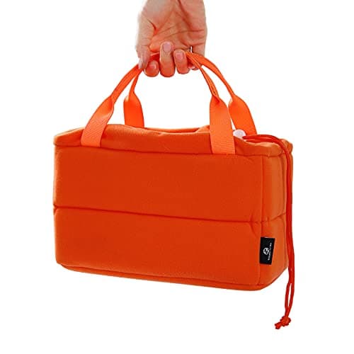 Koolertron Velvet Anti-Shock Bag for DSLR SLR Camera for Sony DSLR Canon Nikon with Lens (Dark Orange) — view 5