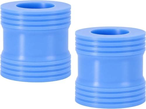 2 Pack Blue 360 Degree Spray Bottle Emptying Adapter Kit, Reusable Liquid Transfer Connector for Soap, Lotion, Shampoo, Conditioner, Universal Bottle Adapter for Kitchen and Bathroom