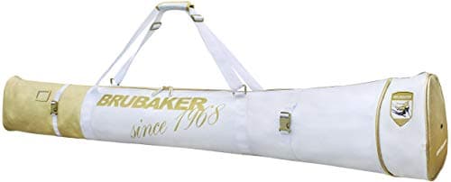 BRUBAKER Combo St. Moritz - Ski Boot Bag and Padded Ski Bag up to 66 7/8 Inches - White/Golden — view 3