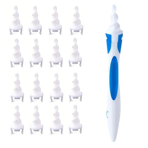 16 Tips Silicone Ear Wax Remover Kit, Reusable Spiral Gentle Ear Care Tool