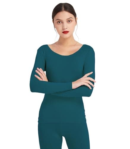 Mcilia Women's Scoop Neck Ultrathin Modal Thermal Baselayer Top — view 4