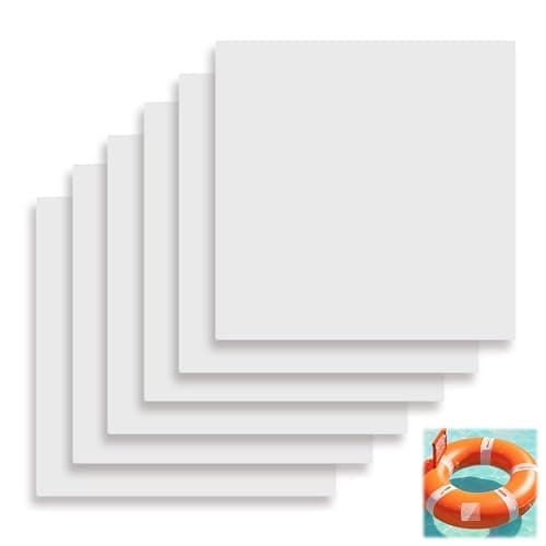 JFGDVW 6 PCS Inflatable Patch Repair Kit, Self Adhesive Waterproof Puncture Repair Patches, Pool Repair Patch, for Inflatable Pool, Swimming Ring(Transparent)