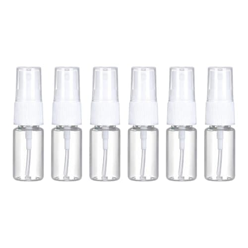 6 Pack 10 ml Fine Mist Spray Bottles, Clear Refillable Travel Atomisers