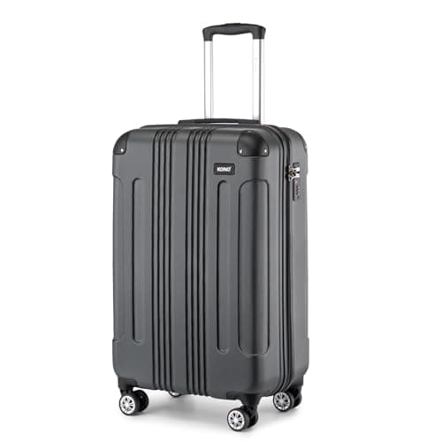 Kono Cabin Suitcase ABS Lightweight Hard Shell Carry on Luggage (Grey)