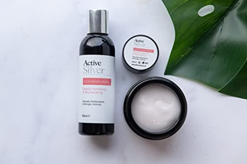 Active Silver GLOW Skin Moisturiser (50ml), Colloidal Silver and Colloidal Gold Premium Facial Moisturiser with Gold and Silver Particles and Aloe Vera, Vegan-Friendly — view 3
