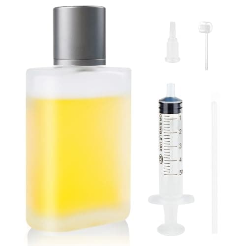 Bohoray 100ml Empty Glass Perfume Atomiser, Clear Glass Atomiser Spray Bottles, Refillable Spray Perfume Bottles Fine Mist Cosmetic Container for Travel (Grey Cover)