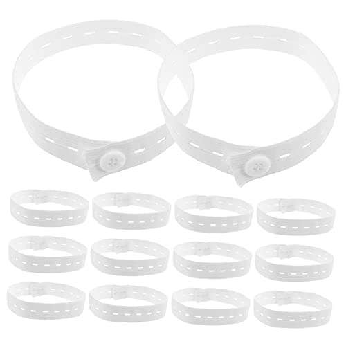 20pcs Clothes Storage Strap Elastic Cord Wrapping Bands White