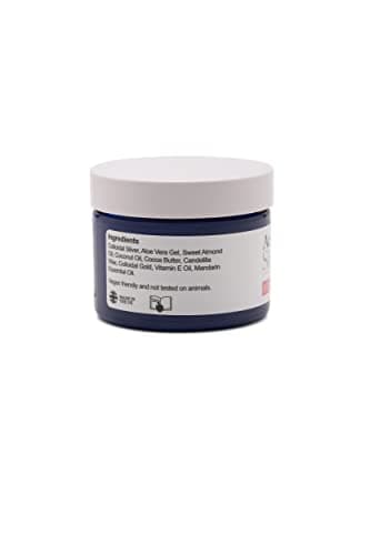 Active Silver - Moisturising Body Butter - Antibacterial Skin Moisturiser with Colloidal Silver, Mandarin Essential Oil, Aloe Vera and Sweet Almond Oil - Vegan and Cruelty Free - 50ml — view 3