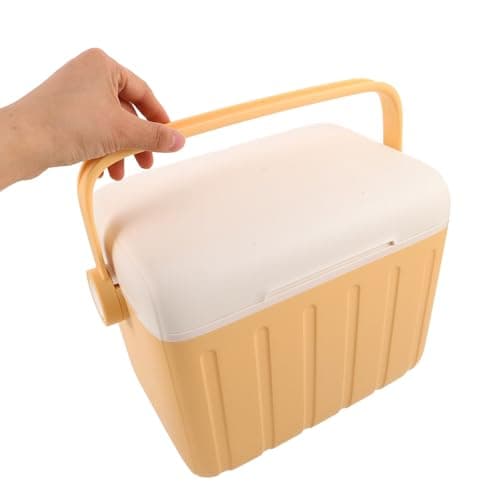 Portable Small Insulated Cooler Box 6l Foam Yellow for Road Trips — view 4