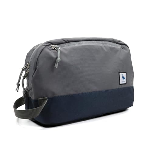 Travel Toiletry Bag 8L, Large Wash Bag with Waterproof TPU Wet/Dry Compartment