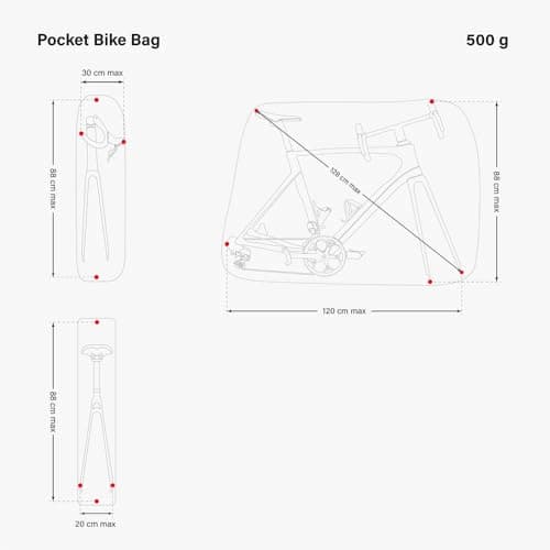 SCICON Pocket Bike Bicycle Cover for Unisex Adult, Black, 120 x 96 x 28 cm — view 3