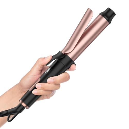 Mini Hair Curling Tongs for Short Hair 25mm, Travel Hair Tongs Iron for Europe, Portable Hair Wand Dual Voltage with 5 Heat Settings