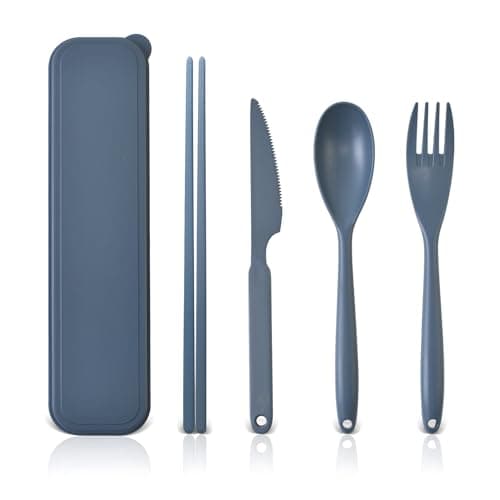 Large Reusable Travel Cutlery Set with Case, Cutlery for Lunch Accessories