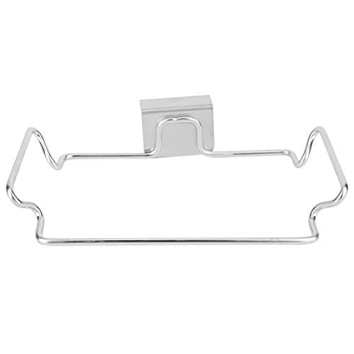 Rengue Stainless Steel Trash Bag Holder Hanging Rack Bracket for Kitchen Door Back Garbage Bag Organizer with Durable 430 Stainless Steel Space Saver — view 5