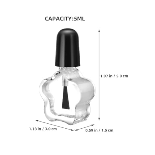 20pcs Star Shaped Nail Polish Bottle 5ml Glass Refillable Container — view 2