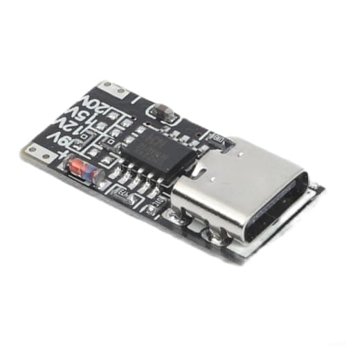 USB-C PD/QC Trigger Board, 5A Quick Charge Protocol Trigger Module for Power Supply Power Bank to DC Voltage Converter, Compact 23.4 x 12 mm (12 V)
