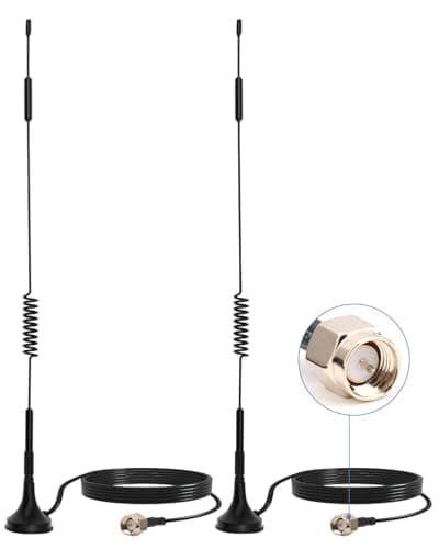 2Pack 4g Lte Antenna SMA Aerial 7dBi, Wifi Antenna Magnetic Base 3m Cable