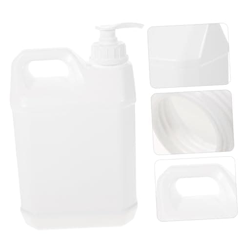 2.5l White Hdpe Pump Dispenser Container Refillable Large Opening — view 2