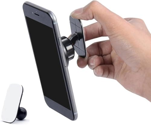 Black Magnetic Phone Holder Rotatable Stand Universal Car Dashboard Cellphone Mount 17mm Ball Head Phone Holder Bracket Base Cellphone Stand Anti-Shedding Rotatable Cell Phone Automobile Cradles — view 6