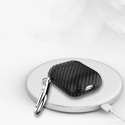 Operitacx Shockproof Lightweight Tpu Earphone Protective Case for Wireless Earbuds with Carbon Fibre Texture, Portable Earphone Storage Bag Suitable for Daily Use — view 4