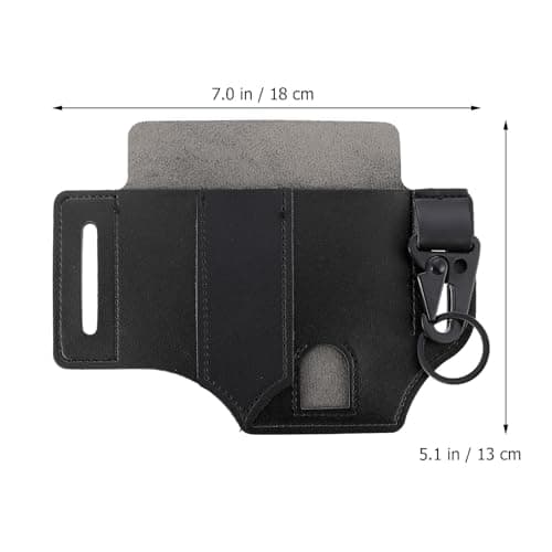 Retro Outdoor Tool Waist Bag Faux Leather Storage Pouch for Flashlights — view 2