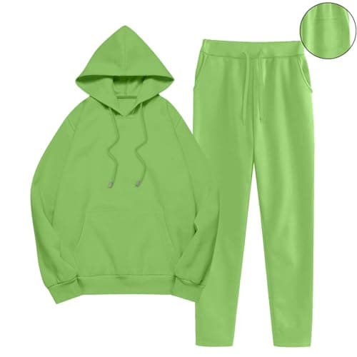 Tracksuit Womens Full Set Matching Two Piece Outfit Long Sleeve Hoodies and Jogging Bottoms Sweatpants Spring Autumn Sweatsuits Running Yoga Activewear Sets Lounge Wear Sets Gym Travel Outfits — view 2