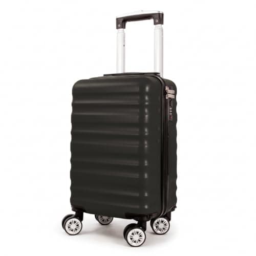 40x25x20cm Underseat Cabin Suitcase with Removable Wheels – Soft Shell Carry on Lightweight Spinner Luggage Trolley Detachable Wheels 1628 (Black) — view 2