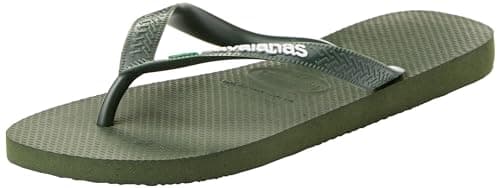 Havaianas Top Brasil Logo Unisex Adults Flip Flop, Olive Green, 5 UK
