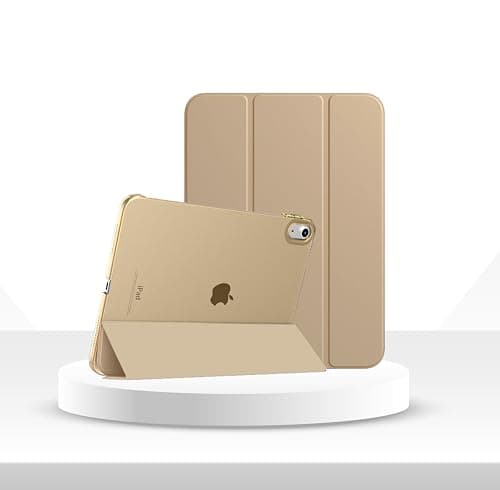 KKTECH iPad Case for 10th & 11th Generation (10.9”) – Slim Magnetic Stand Cover, Auto Sleep/Wake Hard Back Shell for Models A2757 A2777 A2696, Lightweight & Durable (Gold) — view 4