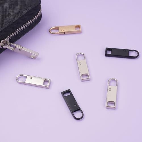 Deoward Zipper Pull Replacement Metal Zipper Handle Mend Tab Repair (6 PCS) — view 5