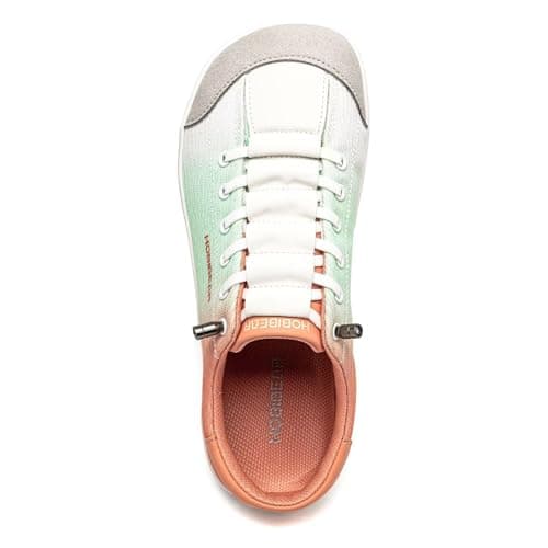 HOBIBEAR Unisex Wide Toe Trainers for Men Women Outdoor Trail Running Minimalist Walking Shoes Lightweight and Breathable Green Orange — view 3