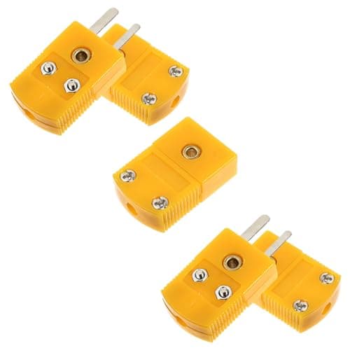 POPETPOP 5sets K Type Thermocouple Plug Adapters Male Female Connectors Thermocouple Wire Connector for Temperature Measurement and Rtd Circuits