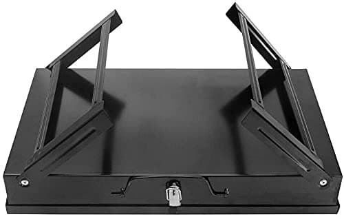 PBUK Black Iron Charcoal BBQ Grill with Accessories Portable Folding Outdoor Barbecue Adjustable Height Garden Decking Camping Beach Patio Entertaining — view 3
