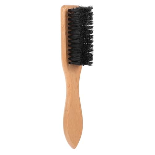 Mens Beard Brush with Wooden Handle, Bristle Grooming Brush, Khaki